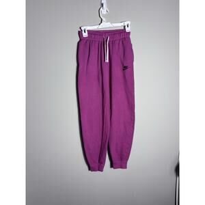Nike Womens Sweatpant Joggers Size XS Fleece Lined Drawstring Magenta/Pink/Wine